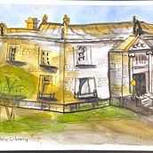 My project for course: Architectural Sketching with Watercolor and Ink. Sketching, Drawing, Watercolor Painting, Architectural Illustration, Sketchbook & Ink Illustration project by Pauline Menard - 01.23.2023