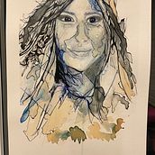 My project for course: Experimental Portraiture with Ink, Tea and Alcohol Ein Projekt aus dem Bereich Bildende Künste, Malerei, Zeichnung und Illustration mit Tinte von diana_linardic - 23.01.2023