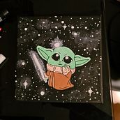 Bébé Yoda. Un proyecto de Ilustración tradicional y Pintura de stephoux2091 - 11.11.2022