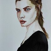 Il mio progetto del corso: Ritratto ad acquerello a partire da una fotografia. Projekt z dziedziny Trad, c, jna ilustracja, Malowanie akwarelą i Portret użytkownika carmencita182008 - 23.01.2023