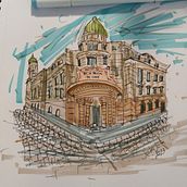 Museu do Café . Traditional illustration, and Sketchbook project by Joacir Marques de Oliveira Júnior - 01.23.2023