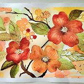 My project for course: Artistic Floral Watercolor: Connect with Nature. Traditional illustration, Painting, Watercolor Painting, and Botanical Illustration project by Angela York - 01.23.2023
