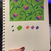 Mi proyecto del curso: Patrones botánicos en sketchbook. Un projet de Illustration traditionnelle, Création de motifs, Illustration botanique , et Carnet de croquis de Rossana Bastidas - 23.01.2023