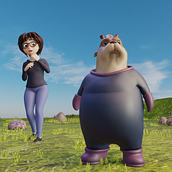Meu projeto do curso: Animação de personagens 3D estilo cartoon com Blender. 3D, Animation, Character Animation, and 3D Animation project by Jonathan Pires - 01.24.2023