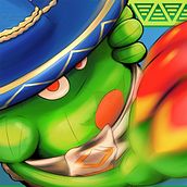 Amingo - Fightstick cover. Ilustração tradicional projeto de Esparza - 24.01.2023
