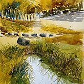 Mon projet du cours : Paysages naturels à l’aquarelle. Artes plásticas, Pintura em aquarela, e Pintura projeto de Thierry Schmaltz - 24.01.2023