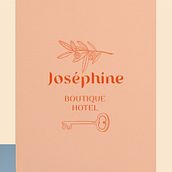 Joséphine Boutique Hotel. Br, ing e Identidade, e Direção de arte projeto de Marine Dassac - 24.01.2023