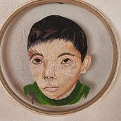 Mi proyecto del curso: Retratos bordados sobre tul niño Alo. Embroider, Portrait Drawing, and DIY project by Seidy Quesada Fallas - 01.23.2023