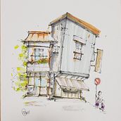 Il mio progetto del corso: Disegno architettonico espressivo con pennarelli colorati. Sketching, Drawing, Architectural Illustration, Sketchbook & Ink Illustration project by Massimiliano Colangelo - 01.24.2023
