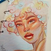 Meu projeto do curso: Desenho de retratos vibrantes com lápis de cor Ein Projekt aus dem Bereich Zeichnung, Porträtzeichnung und Zeichnen mit Buntstiften von Lissandra Silva - 24.01.2023