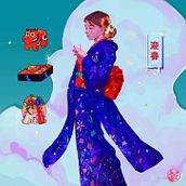 Oshogatsu. Traditional illustration project by Tamara Strub - 01.01.2021