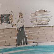 Aikido Class. Traditional illustration, and Sketchbook project by Joacir Marques de Oliveira Júnior - 01.23.2023