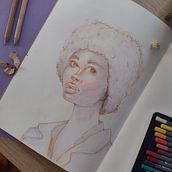 Mon projet du cours : Dessin de portraits expressifs aux crayons de couleur . Un progetto di Disegno, Disegno di ritratti, Sketchbook e Disegno con matite colorate di jobabbb - 25.01.2023