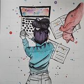 My project for course: Manual Illustration Techniques: Hatching and Dripping. Character Design, Fine Arts, Painting, Watercolor Painting, Portrait Drawing, and Artistic Drawing project by khutcherson6691 - 01.24.2023