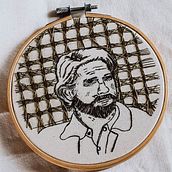 Meu projeto do curso: Criação de retratos bordados | Joel - The Last Of Us. Embroider, and Textile Design project by Amanda Brunelli - 01.25.2023