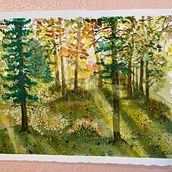 My project for course: Dreamy Watercolor Landscapes: Paint with Light. Projekt z dziedziny  Malarstwo użytkownika durandcandace - 19.01.2023