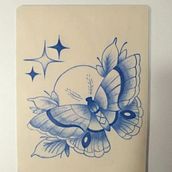 Meu projeto do curso: Introdução à tatuagem. Traditional illustration, Tattoo Design, and Botanical Illustration project by Isa Santos - 01.21.2023