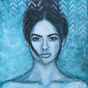 Acrylic portraits . Ilustração tradicional projeto de Eva Bayat - 25.01.2023