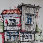 My project for course: Expressive Architectural Sketching with Colored Markers. Sketching, Drawing, Architectural Illustration, Sketchbook & Ink Illustration project by marked - 01.26.2023