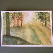 Mon projet du cours : Paysages oniriques à l'aquarelle : capturez la lumière. Un progetto di Pittura e Pittura ad acquerello di Fabien - 26.01.2023