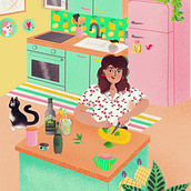 Mon projet du cours : Illustration numérique colorée sur Procreate Ein Projekt aus dem Bereich Traditionelle Illustration, Zeichnung, Digitale Illustration und Digitale Zeichnung von Mélissa Quitellic - 26.01.2023
