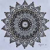 My project for course: The Art of Mandala Drawing: Create Geometric Patterns Ein Projekt aus dem Bereich Zeichnung und Illustration mit Tinte von Cheryl Whiteley - 27.01.2023