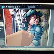 Tarde de trabajo . Un projet de Illustration traditionnelle, Conception de personnages, B, e dessinée, Manga et Illustration numérique de jeslazquez - 23.01.2023