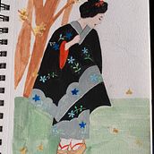 My project for course: Introduction to Gouache: A Chromatic Journey to Japan . % wendy_dewhirst tarafından hazırlanan Geleneksel illüstras, on, Güzel sanatlar, Tablo, Guaj Bo, Ve ama projesi - 01.27.2023