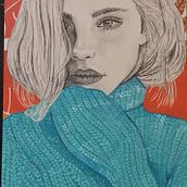 Mi proyecto del curso: Retrato con lápiz, técnicas de color y Photoshop. Traditional illustration, Fine Arts, Pencil Drawing, Drawing, Digital Illustration, and Portrait Drawing project by josiederutte - 01.27.2023