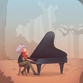 Solitude de Beethoven. Traditional illustration, Digital Illustration, Drawing, and Digital Drawing project by Marcel Pires - 06.25.2020