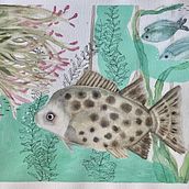 Mi proyecto del curso: Ilustración de universos marinos en acuarela. Painting, Watercolor Painting, Naturalistic Illustration, and Traditional illustration project by Begoña Cruz López - 01.28.2023