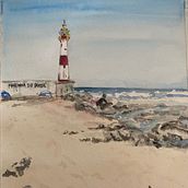 Meu projeto do curso: Paisagens em aquarela: técnicas e ferramentas experimentais. Fine Arts, Painting, and Watercolor Painting project by ceciliarokembach - 01.28.2023