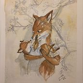 Meu projeto do curso: Criação de personagens animais em aquarela para livros infantis. Traditional illustration, Fine Arts, Painting, Drawing, Watercolor Painting, Children's Illustration, and Narrative project by ceciliarokembach - 01.28.2023