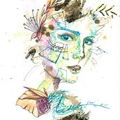 Mi proyecto del curso: Retrato experimental con tinta, alcohol y té. Fine Arts, Painting, Drawing & Ink Illustration project by Oscar Figueroa - 01.29.2023