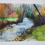 My project for course: Painting Realistic Watercolor Landscapes. Un proyecto de Bellas Artes, Pintura, Bocetado, Pintura a la acuarela e Ilustración naturalista				 de Sue Higgerson - 29.01.2023