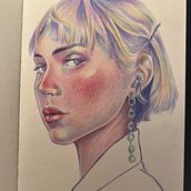 Mi proyecto del curso: Dibujo de retratos llamativos con lápices de colores Ein Projekt aus dem Bereich Zeichnung, Porträtzeichnung, Sketchbook und Zeichnen mit Buntstiften von Montse Notari - 30.01.2023