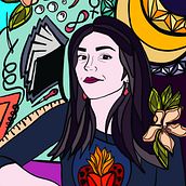 Retrato No. 4: Isabel . % Mala Braz tarafından hazırlanan Geleneksel illüstras, Ve on projesi - 12.11.2022