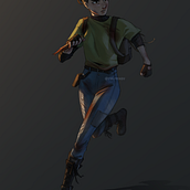 Eva character concept art. (Post-apocalyptic world with zombies). Traditional illustration, Character Design, Digital Illustration, Concept Art, Digital Drawing, and Digital Painting project by Irene Menduiña Jiménez - 01.20.2023