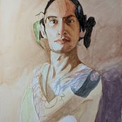 My project for course: Watercolor Portraits: Capture a Model's Personality. Fine Arts, Painting, Watercolor Painting, and Portrait Drawing project by yueshi89 - 01.29.2023