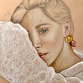 Mi proyecto del curso: Ilustración con pastel y lápices de colores. Traditional illustration, Fine Arts, Pencil Drawing, Drawing, Portrait Drawing, Realistic Drawing, and Artistic Drawing project by Eva Caja - 01.30.2023