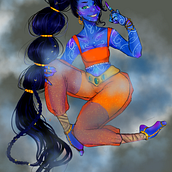 protagonista do meu projeto. Un proyecto de Ilustración tradicional, Diseño de personajes, Diseño de juegos, Diseño gráfico, Pintura, Cómic, Dibujo, Creatividad, Ilustración digital, Dibujo artístico y Diseño digital de jukizzy - 28.01.2023
