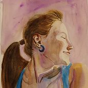 My project for course: Artistic Portrait with Watercolors. Een project van  Beeldende kunst, Schilderij, Aquarelschilderen y  Portrettekening van szofisztik - 30.01.2023