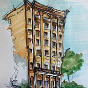 My project for course: Expressive Architectural Sketching with Colored Markers. Een project van  Schetsen,  Tekening,  Architecturale illustratie, Sketchbook y  Illustratie met inkt van Chris Cauchi - 30.01.2023