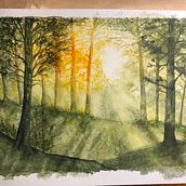 My project for course: Dreamy Watercolor Landscapes: Paint with Light. Projekt z dziedziny  Malarstwo i Malowanie akwarelą użytkownika Nicola Andrew - 30.01.2023