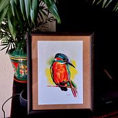 Tienda de Lola Azcoytia. Serie "Pájaros". Guarda Ríos.. Design, Advertising, Art Direction, Br, ing, Identit, Events, Fine Arts, Graphic Design, Marketing, Multimedia, Painting, Product Design, Social Media, Pattern Design, Creativit, Drawing, Product Photograph, Watercolor Painting, Digital Marketing, Printing, Realistic Drawing, Instagram, Content Marketing, Facebook Marketing, E-commerce, Instagram Photograph, Communication, Social Media Design & Instagram Marketing project by Lola Azcoytia Ortiz de Galisteo Martínez de Azcoytia - 01.30.2023