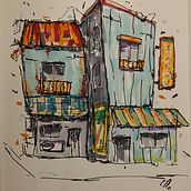 My project for course: Expressive Architectural Sketching with Colored Markers Ein Projekt aus dem Bereich Skizzenentwurf, Zeichnung, Architektonische Illustration, Sketchbook und Illustration mit Tinte von Charlie Florentino - 30.01.2023