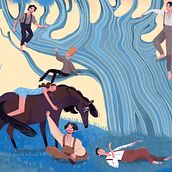 Illustrazione realizzata per la mostra "Ingenuo desiderio" ideata da Teatro Selvatico . Een project van Traditionele illustratie van Francesca Vitolo - 30.01.2023