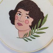Meu projeto do curso: Criação de retratos bordados com aquarela. Un progetto di Pittura, Pittura ad acquerello, Ricamo e Textile Design di Marina Dessotti - 30.01.2023