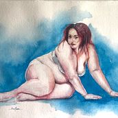 Mi proyecto del curso: Figura humana en acuarela. Un progetto di Illustrazione tradizionale, Belle arti, Pittura, Pittura ad acquerello, Disegno realistico e Disegno anatomico di Mare Tesan - 16.01.2023