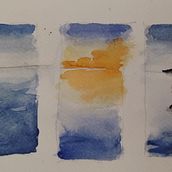Mój projekt z kursu: Malowanie morskich pejzaży akwarelami. Painting, Watercolor Painting, and Naturalistic Illustration project by danka197 - 01.30.2023